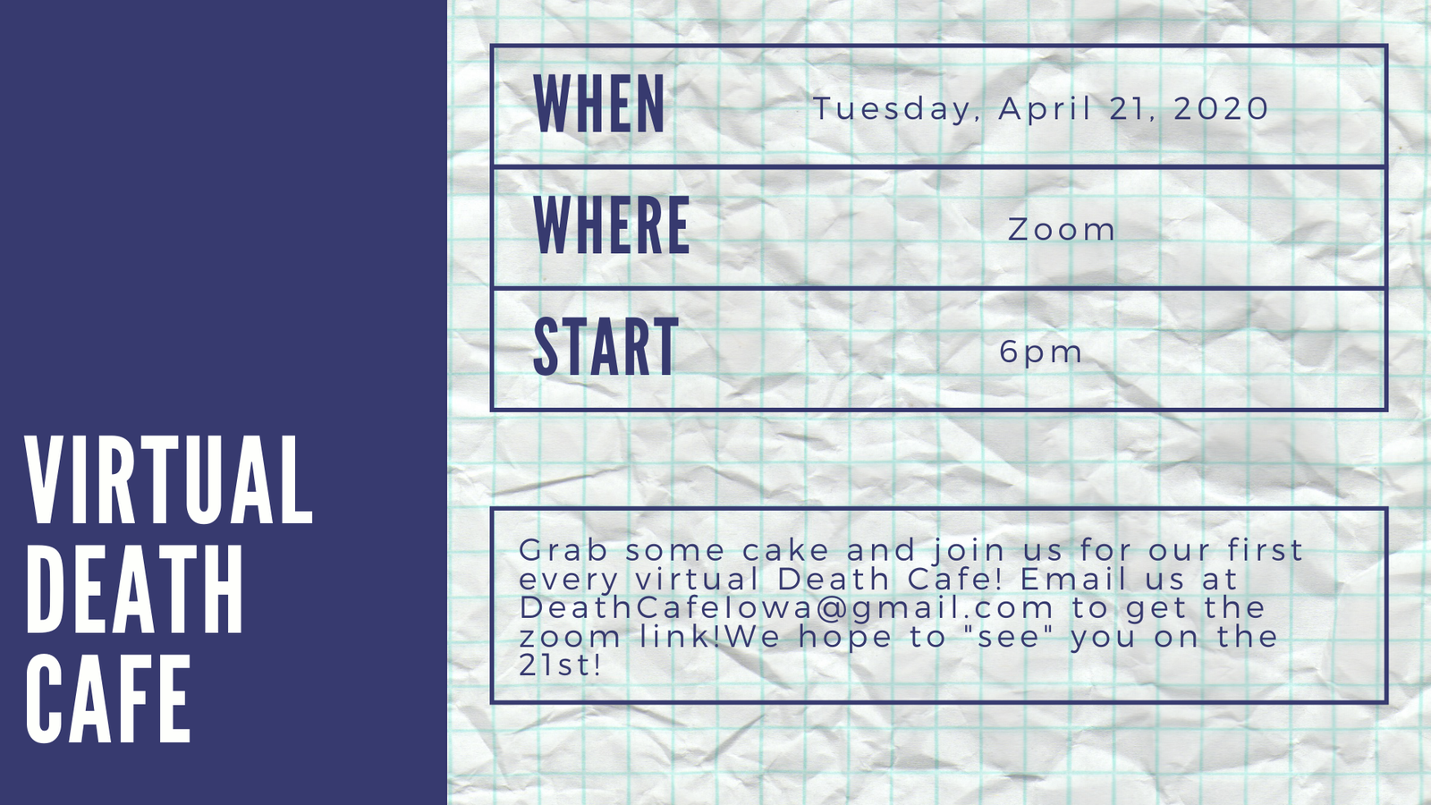 April Death Cafe Online