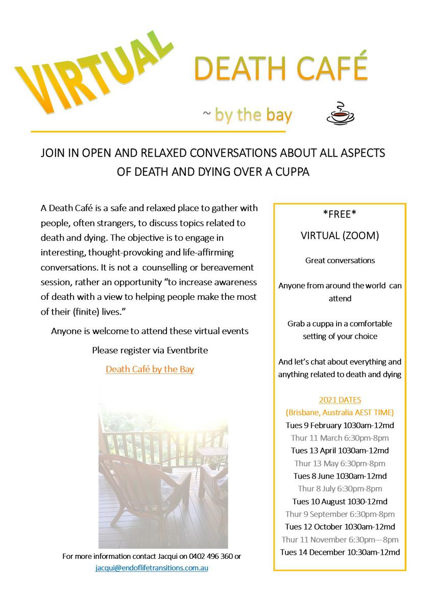 Online Death Cafe ~ by the bay Brisbane