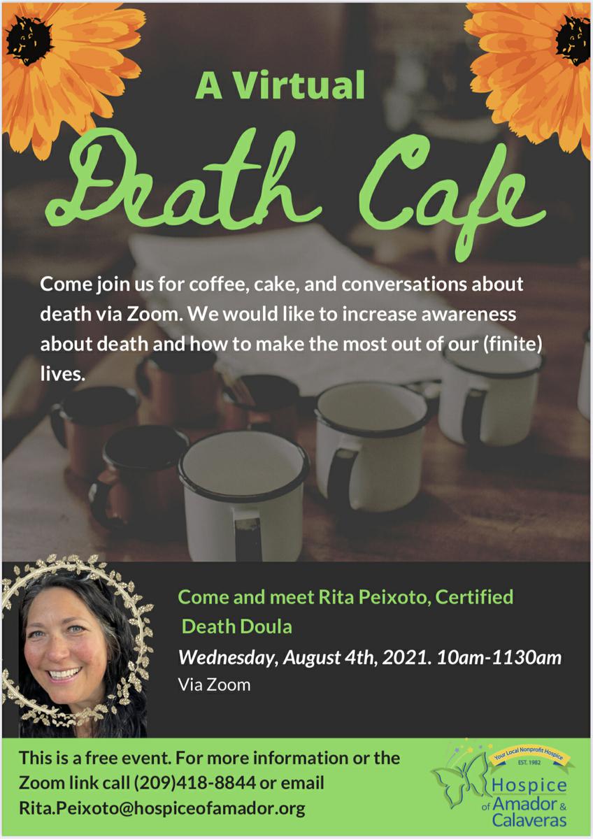 Online Death Cafe ~ PDT - First Wednesday of each month