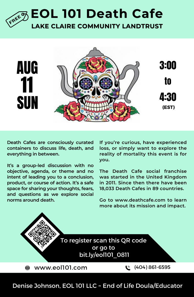 Atlanta Death Cafe EOL 101  ~ Lake Claire Community Land Trust