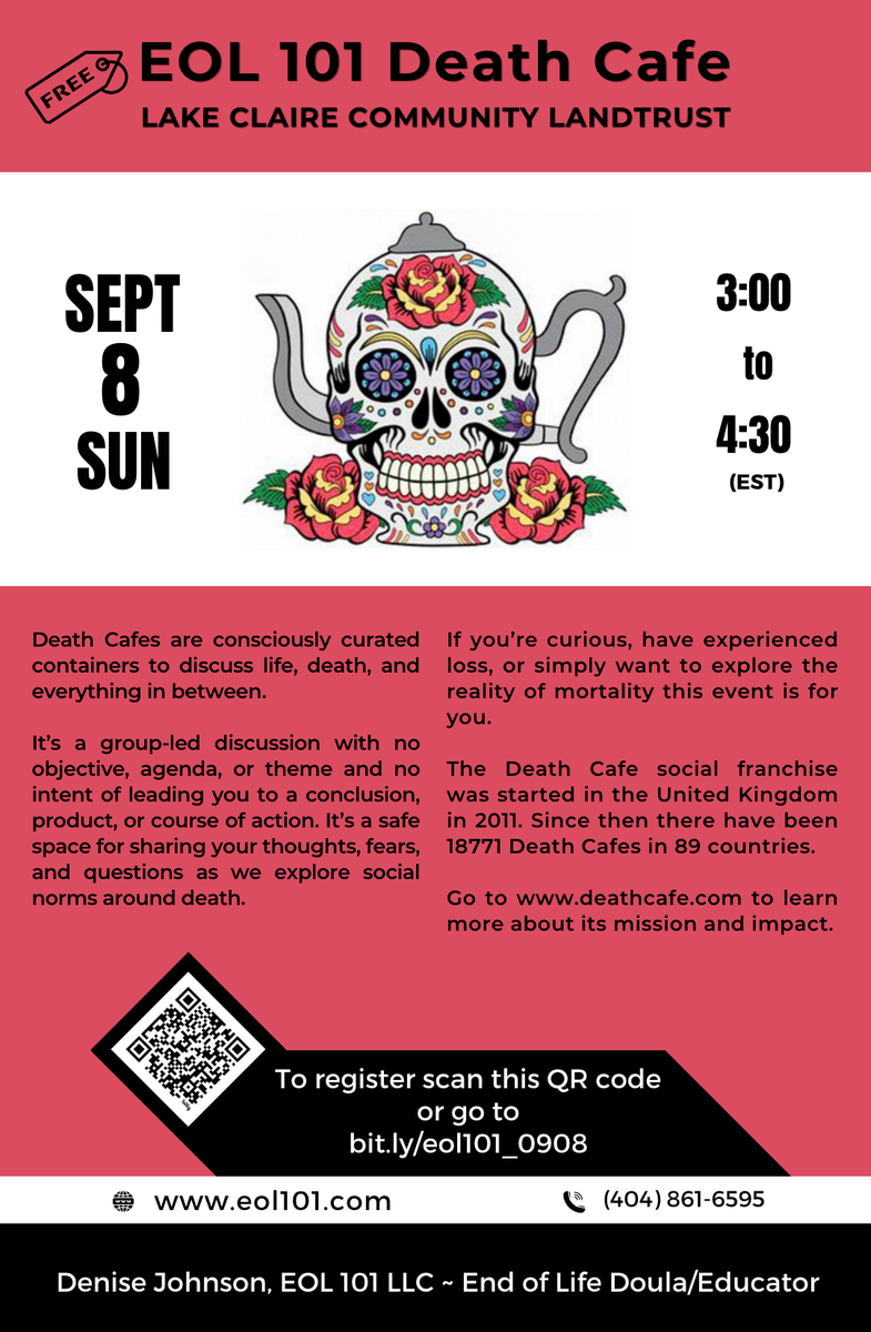 Atlanta Death Cafe EOL 101  ~ Lake Claire Community Land Trust