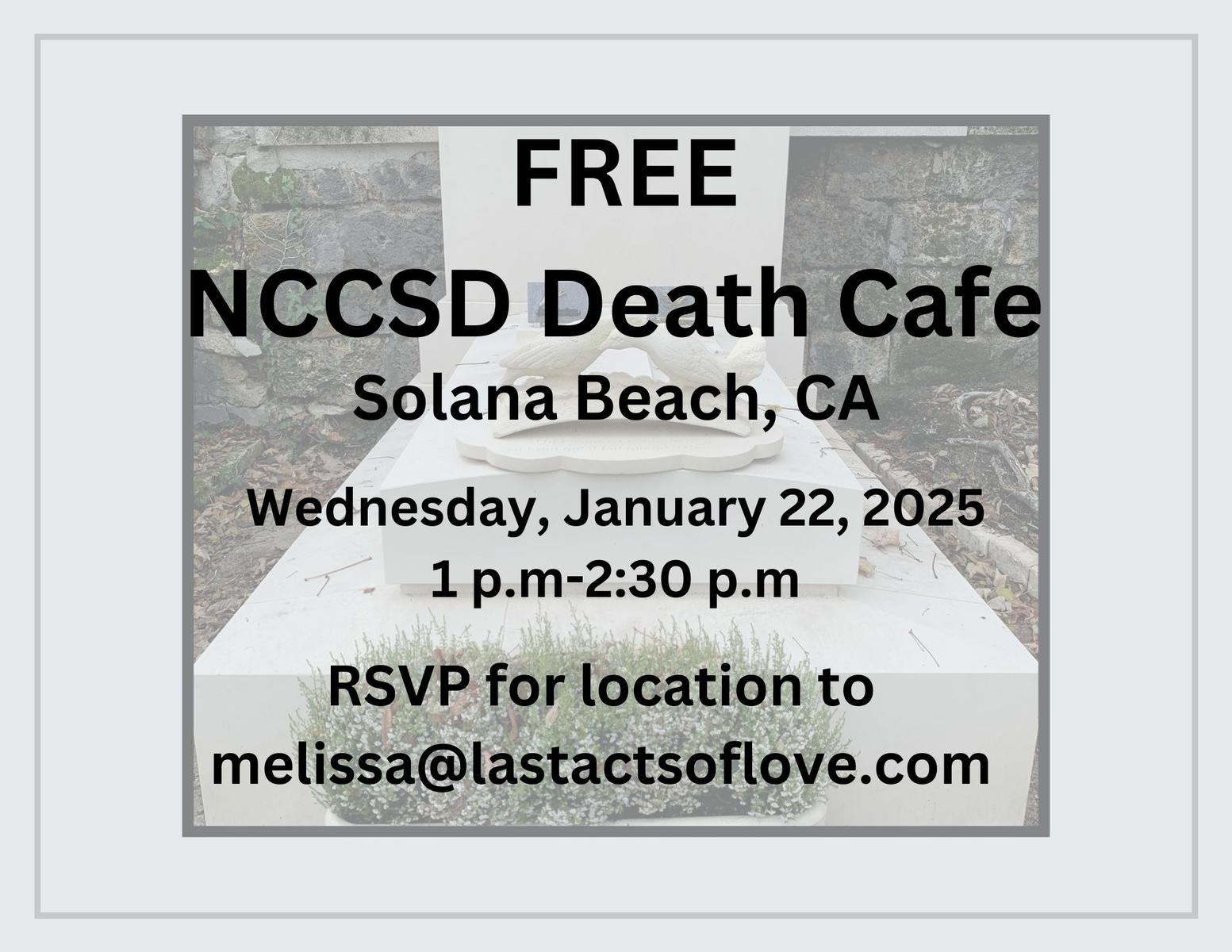 North County Coastal San Diego (NCCSD) In-Person Death Cafe Solana Beach