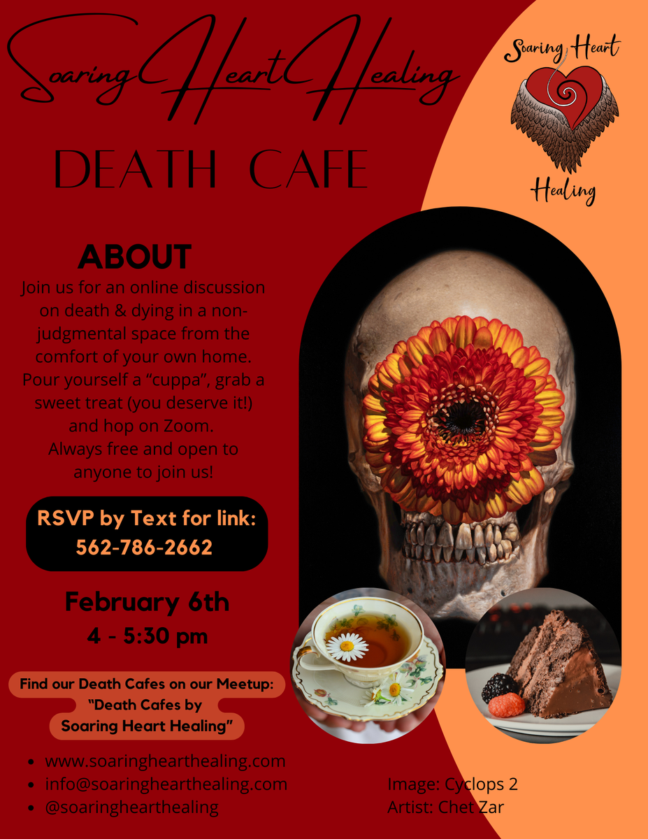 Soaring Heart Healing PST Death Cafe Online PST