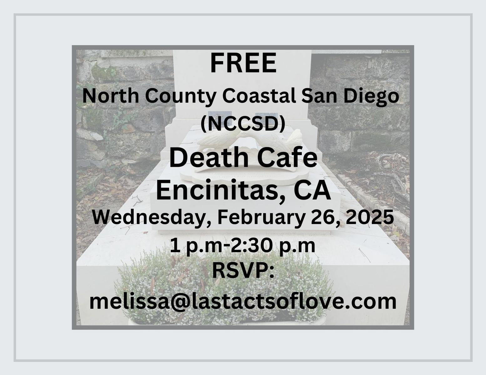 North County Coastal San Diego (NCCSD) In-Person Death Cafe Solana Beach