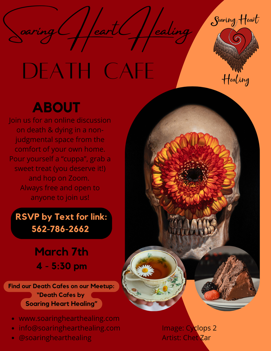 Soaring Heart Healing Death Cafe Online PST