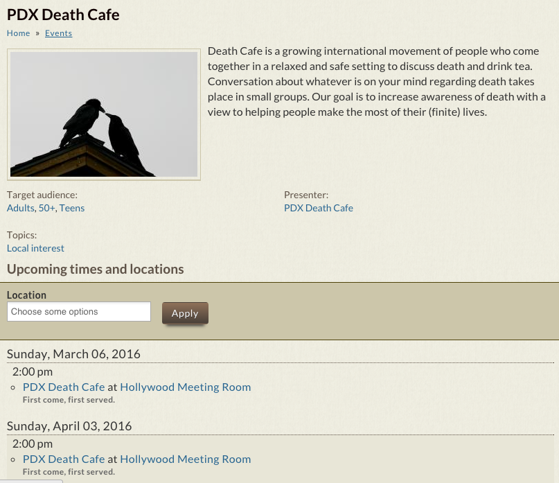 PDX Death Cafe