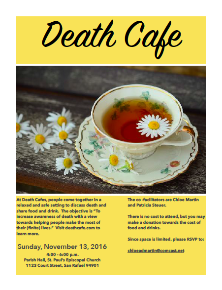 Death Cafe in San Rafael, CA