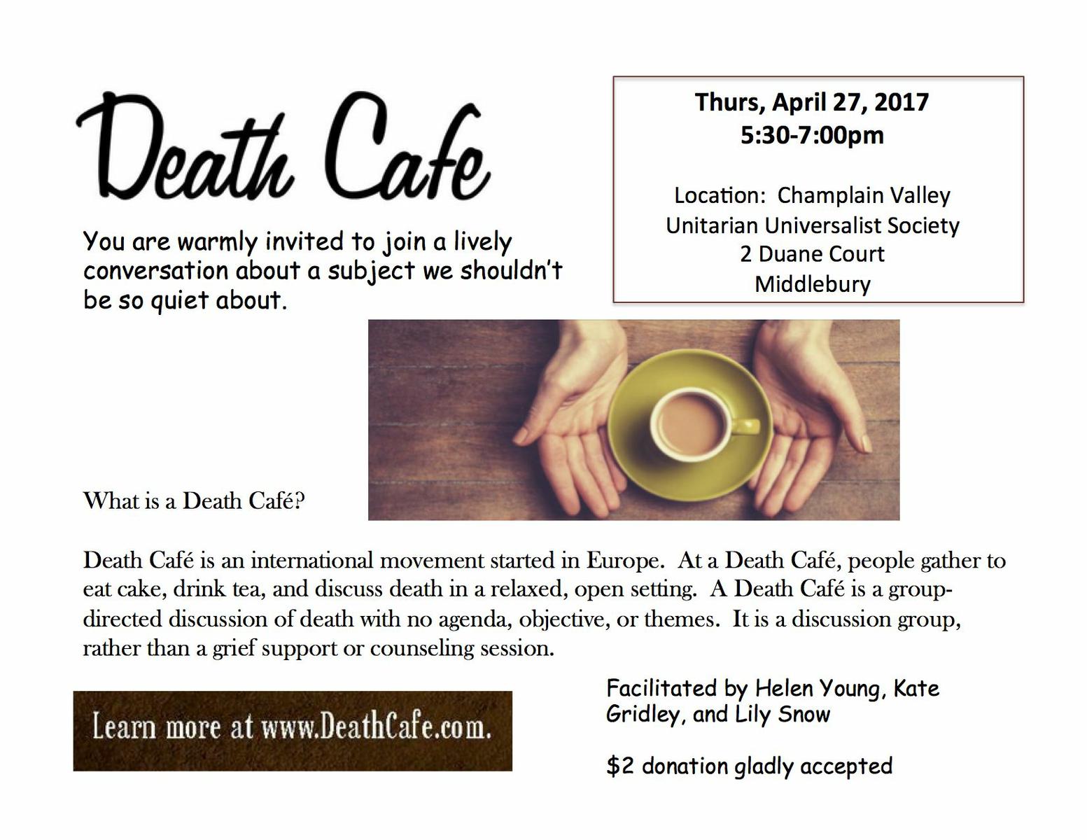 Death Cafe Middlebury