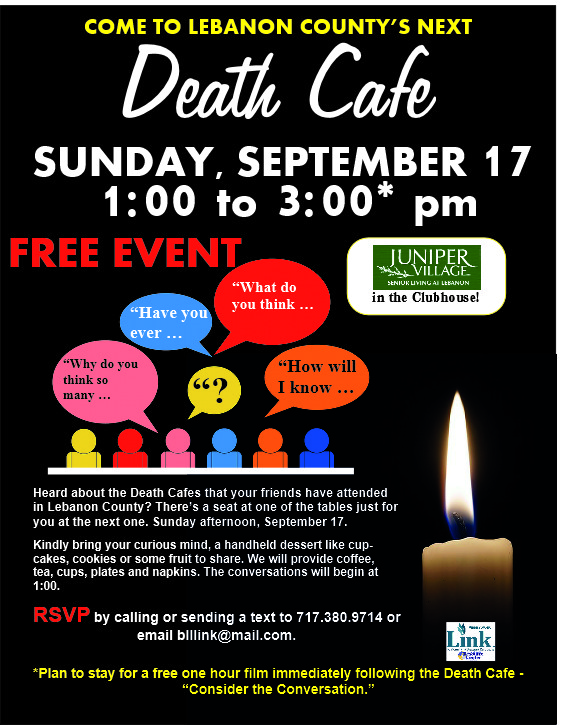 Lebanon County Death Cafe at Juniper Village