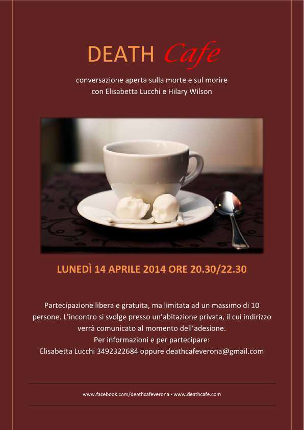 Invito a partecipare al Death Cafe, conversazione aperta sulla morte e sul morire